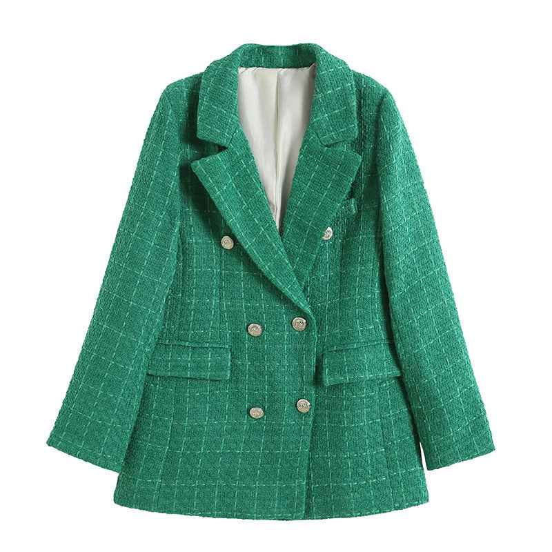 Blazer chic à col montant pour femme