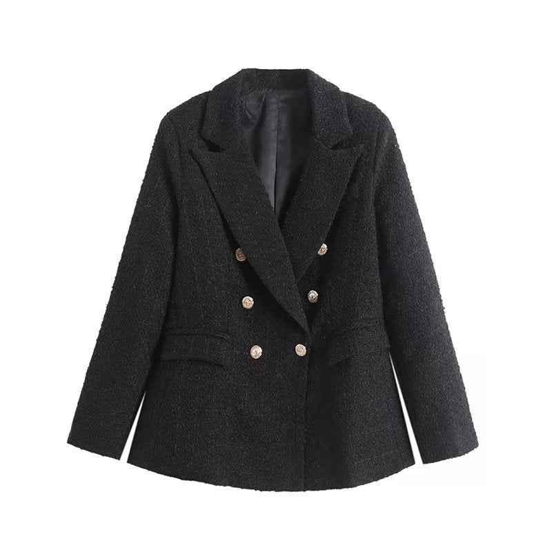Blazer chic à col montant pour femme