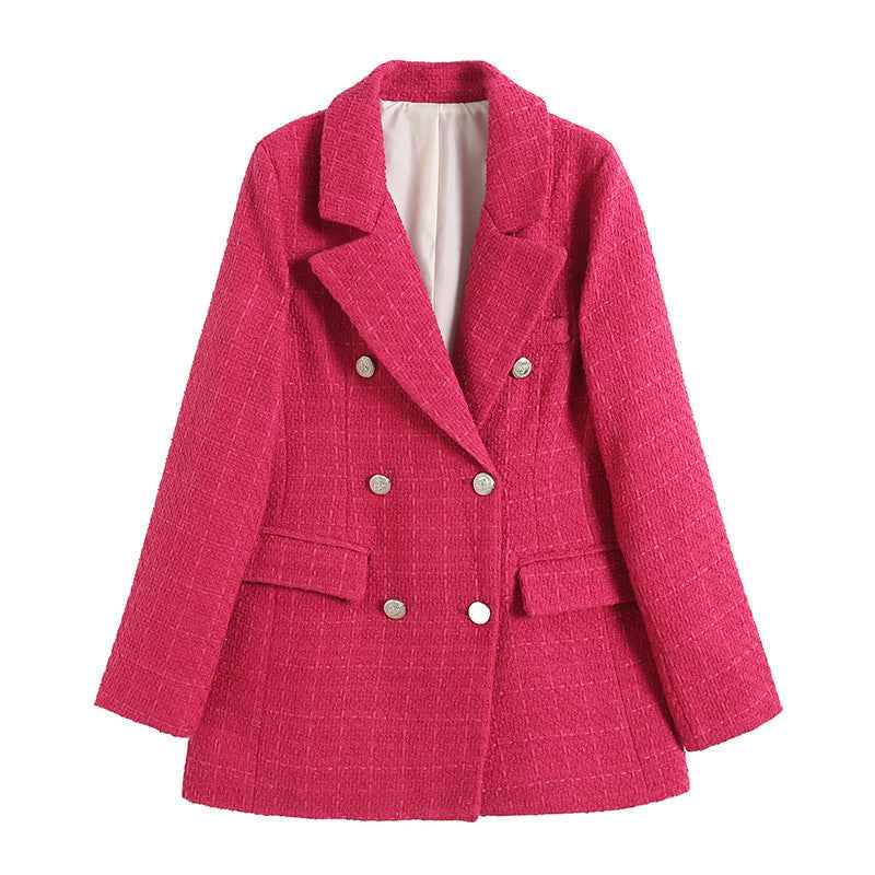 Blazer chic à col montant pour femme
