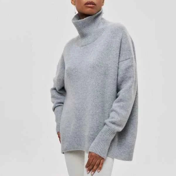 Pull à col roulé femme coupe ajustée