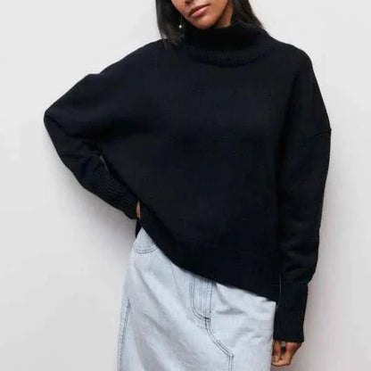 Pull à col roulé femme coupe ajustée