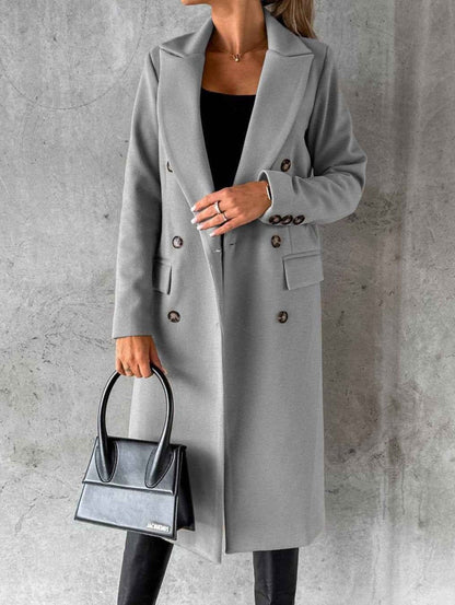 Trench-coat long et slim pour femme