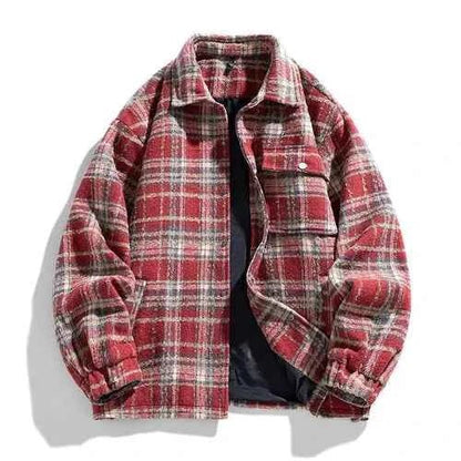 Veste en flanelle pour hommes en polaire chaude
