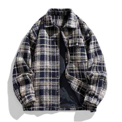 Veste en flanelle pour hommes en polaire chaude