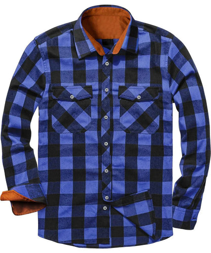 Chemise à carreaux en flanelle chaude pour homme