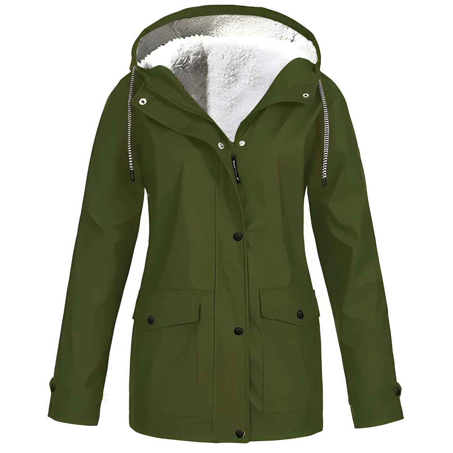 Veste de pluie imperméable pour femme, doublure polaire