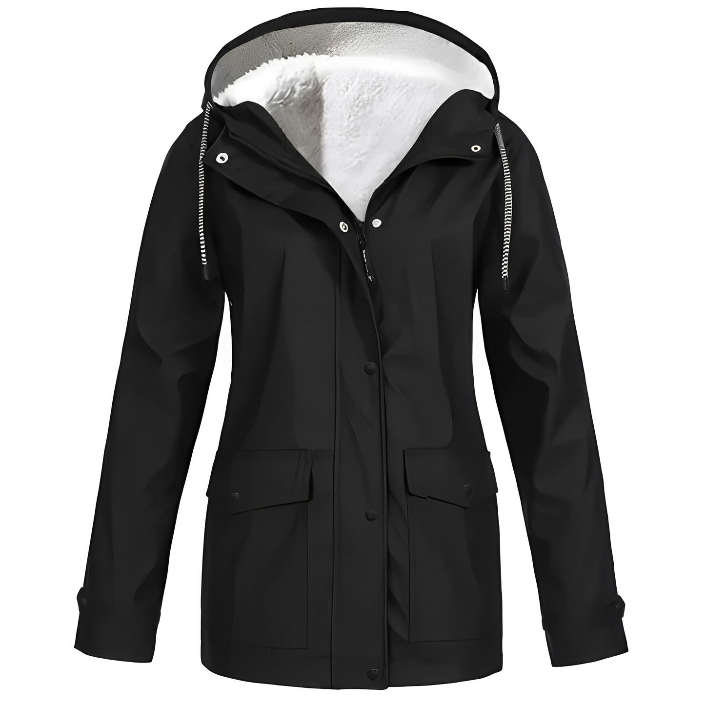 Veste de pluie imperméable pour femme, doublure polaire