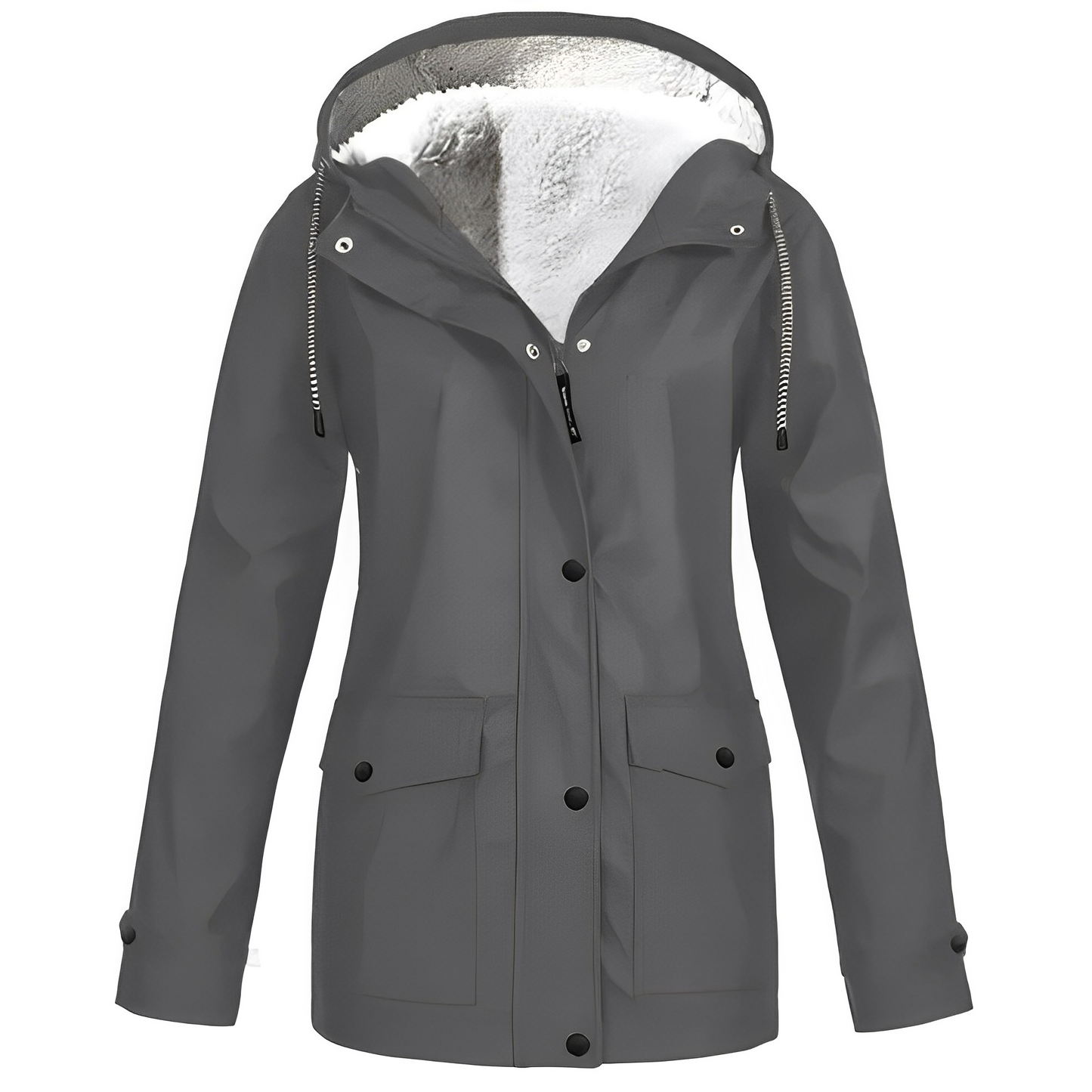 Veste de pluie imperméable pour femme, doublure polaire