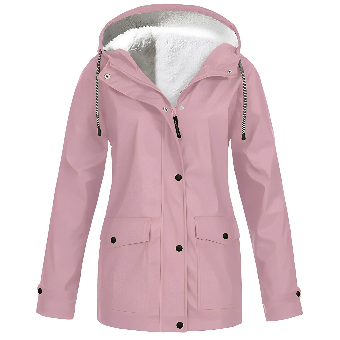 Veste de pluie imperméable pour femme, doublure polaire