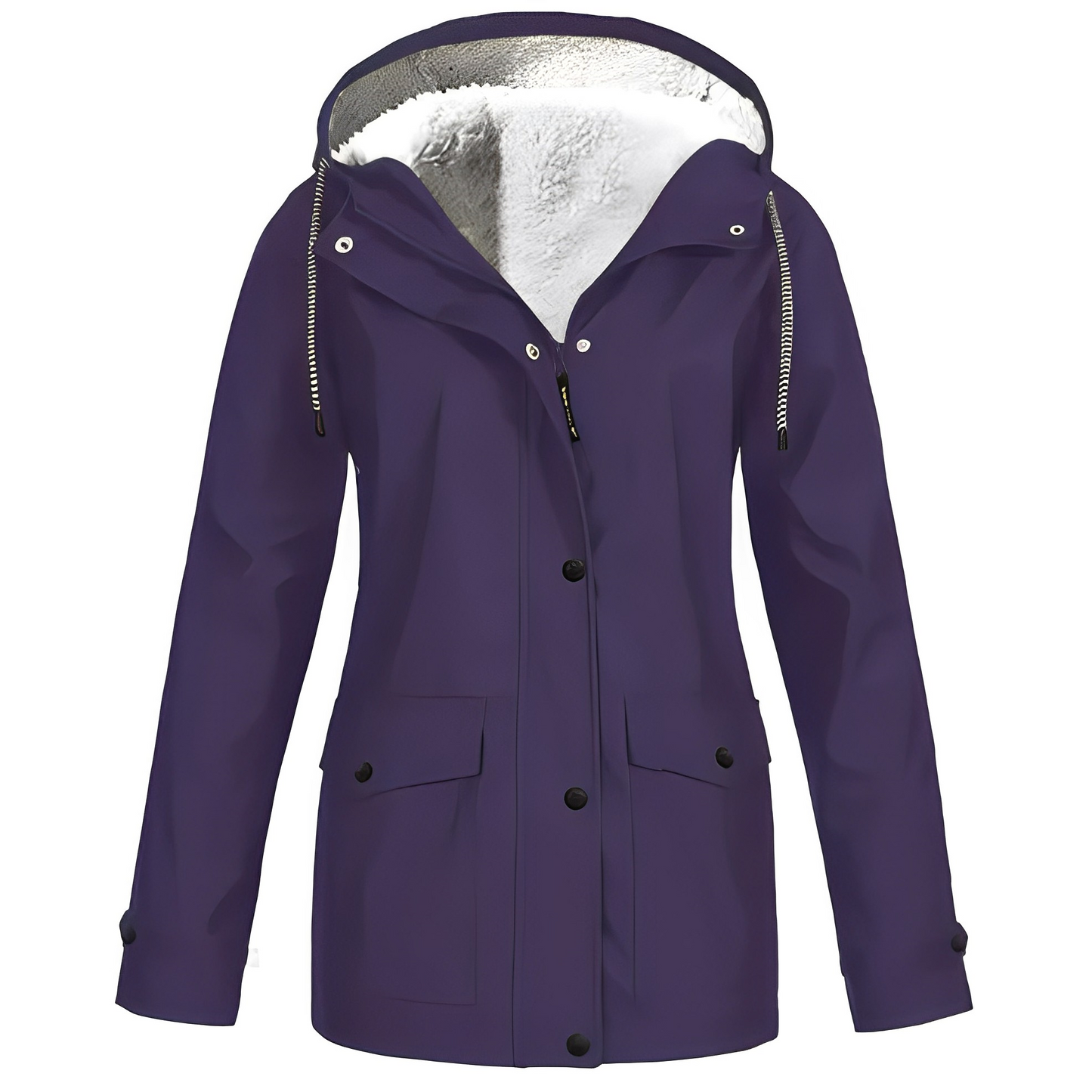 Veste de pluie imperméable pour femme, doublure polaire