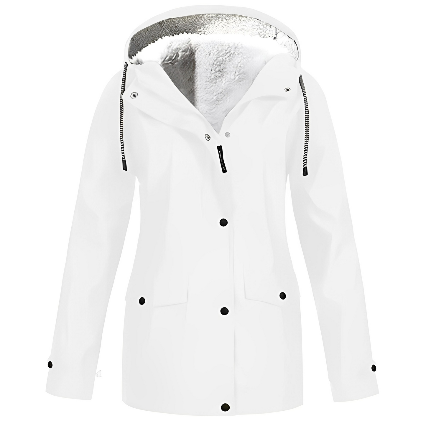 Veste de pluie imperméable pour femme, doublure polaire