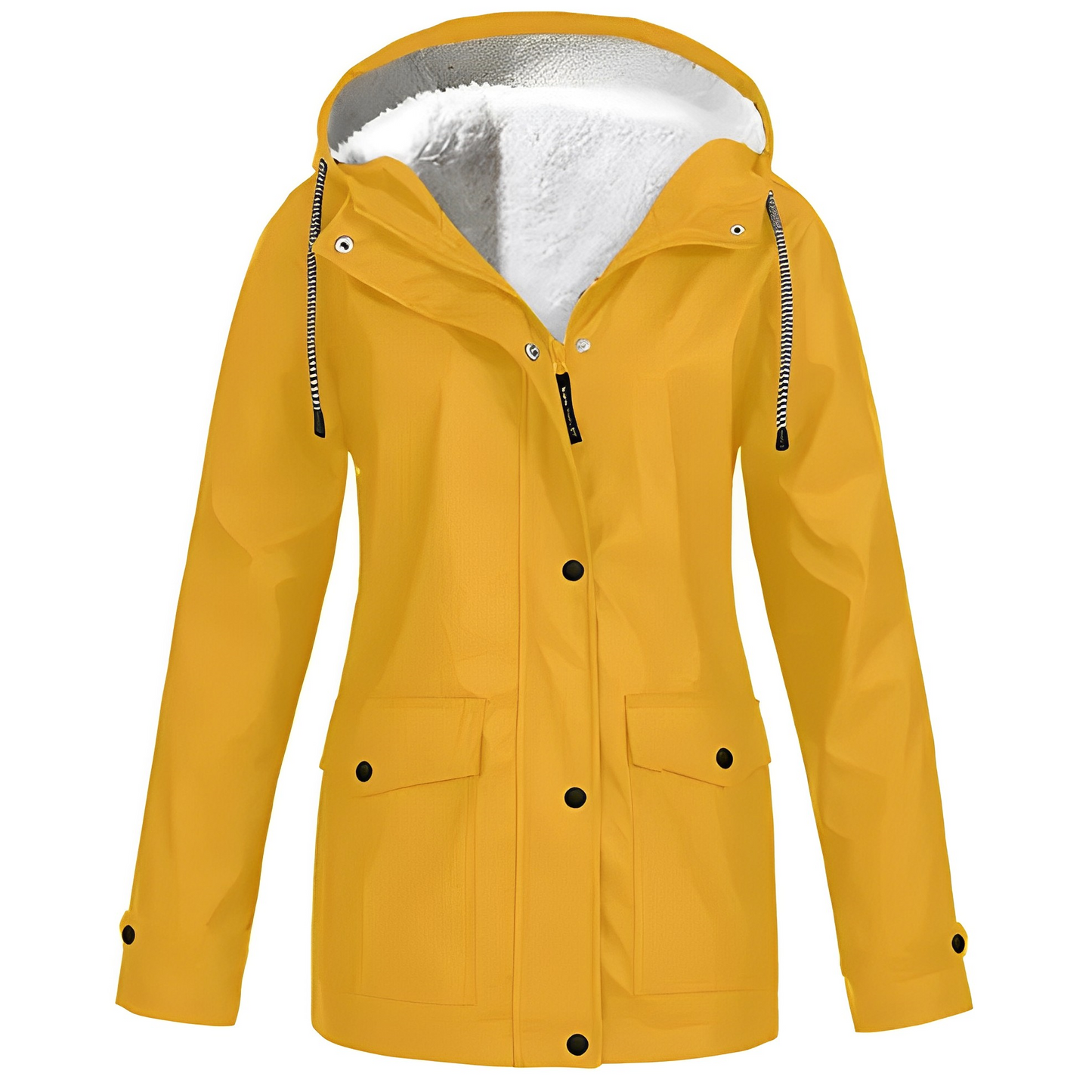 Veste de pluie imperméable pour femme, doublure polaire