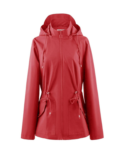 Manteau imperméable femme printemps automne capuche