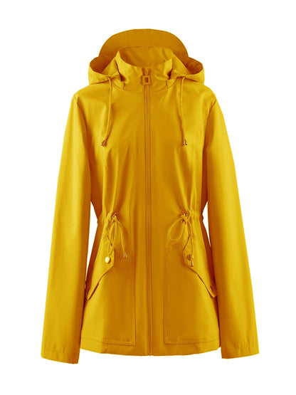 Manteau imperméable femme printemps automne capuche