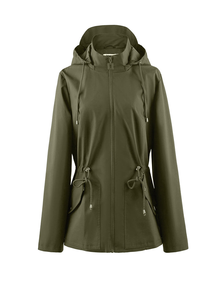Manteau imperméable femme printemps automne capuche