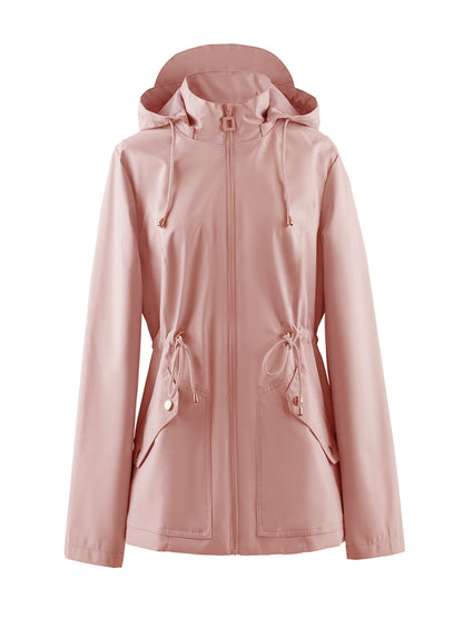 Manteau imperméable femme printemps automne capuche