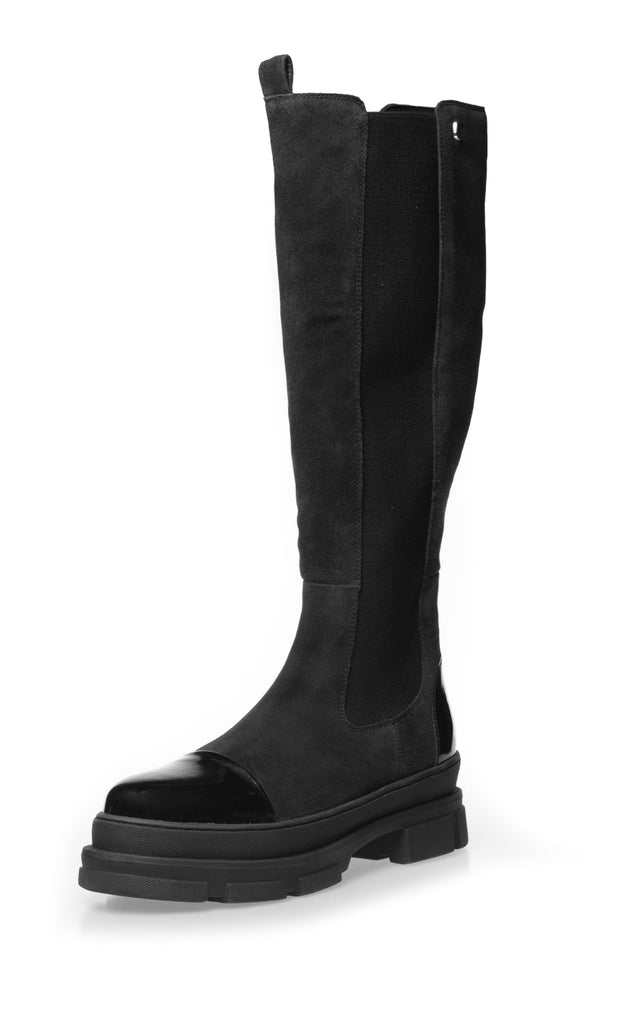 Elegante Stiefel Leder Braun Klassisch - IdealeKleiden