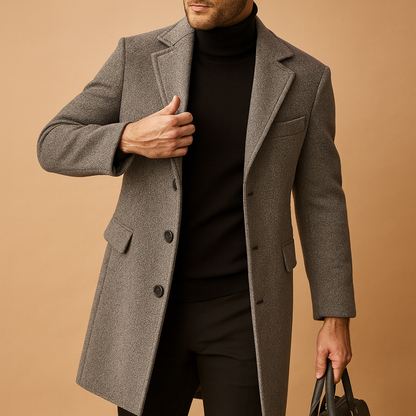 Manteau d'hiver long et chaud pour homme