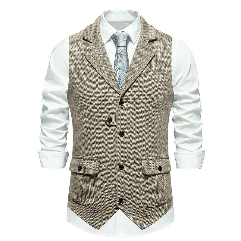 Gilet homme motif chevrons vintage