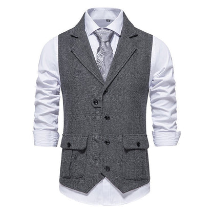 Gilet homme motif chevrons vintage