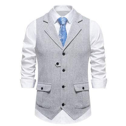 Gilet homme motif chevrons vintage