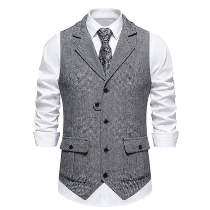 Gilet homme motif chevrons vintage