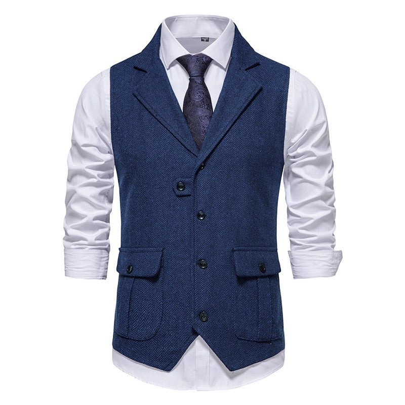 Gilet homme motif chevrons vintage