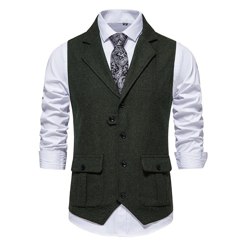 Gilet homme motif chevrons vintage