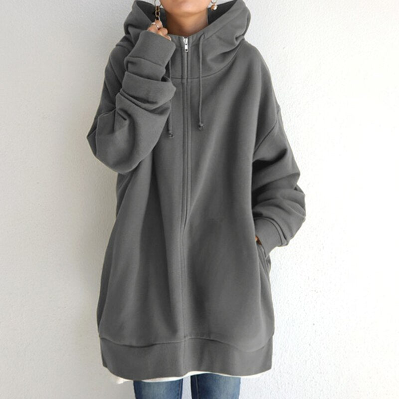 Herbst Hoodie Übergröße Damen Cassandra - IdealeKleiden