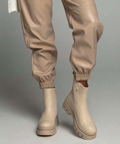 Bottines courtes beiges pour femme