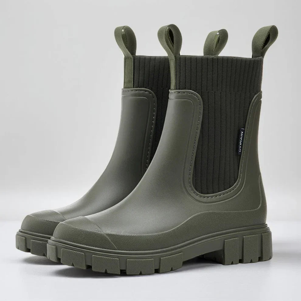 Bottes Chelsea imperméables élégantes pour femmes