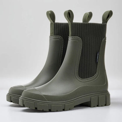 Bottes Chelsea imperméables élégantes pour femmes