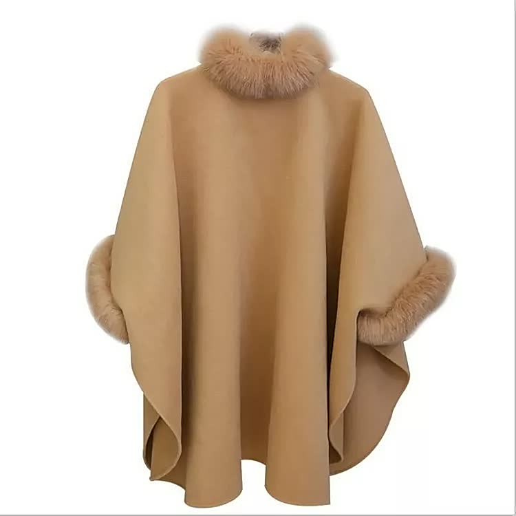 Manteau de fourrure élégant long pour femme