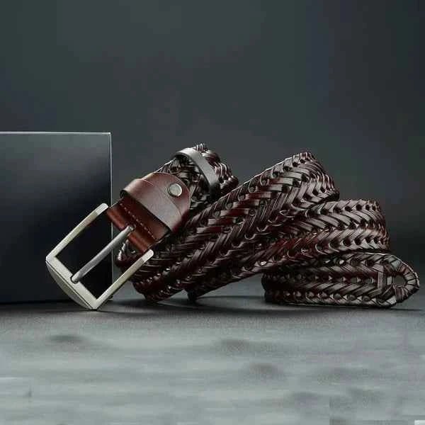 Ceinture homme en cuir véritable aspect cuir