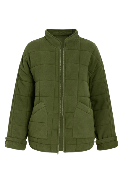 Damen Wintermantel Gefüttert Oversized - IdealeKleiden