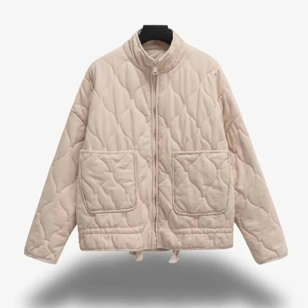 Veste de mi-saison matelassée pour femme coupe ajustée