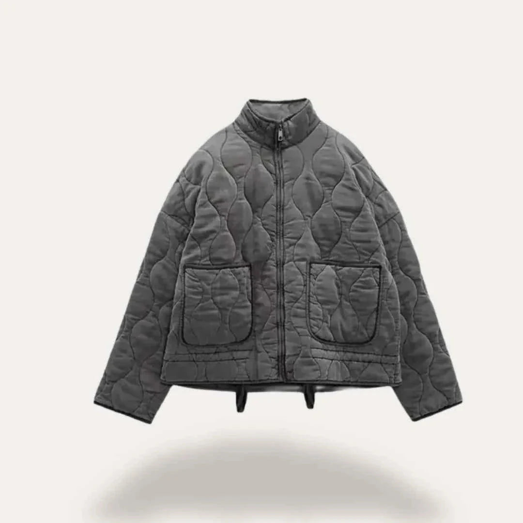 Veste de mi-saison matelassée pour femme coupe ajustée