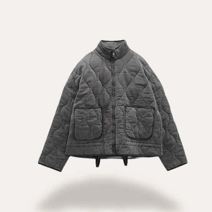 Veste de mi-saison matelassée pour femme coupe ajustée