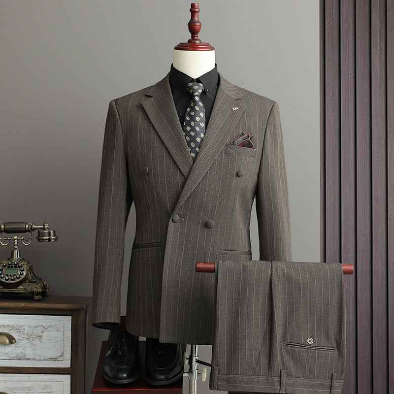Costume rayé homme coupe moderne