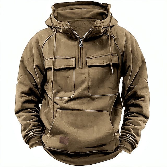 Sweat à capuche d'hiver pour hommes en polaire chaude