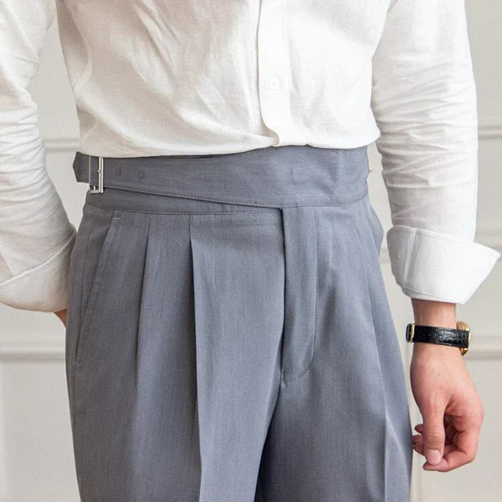 Pantalon Homme Classique À Boucles