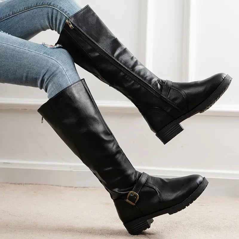 Bottes d'équitation femme mollets larges confortables