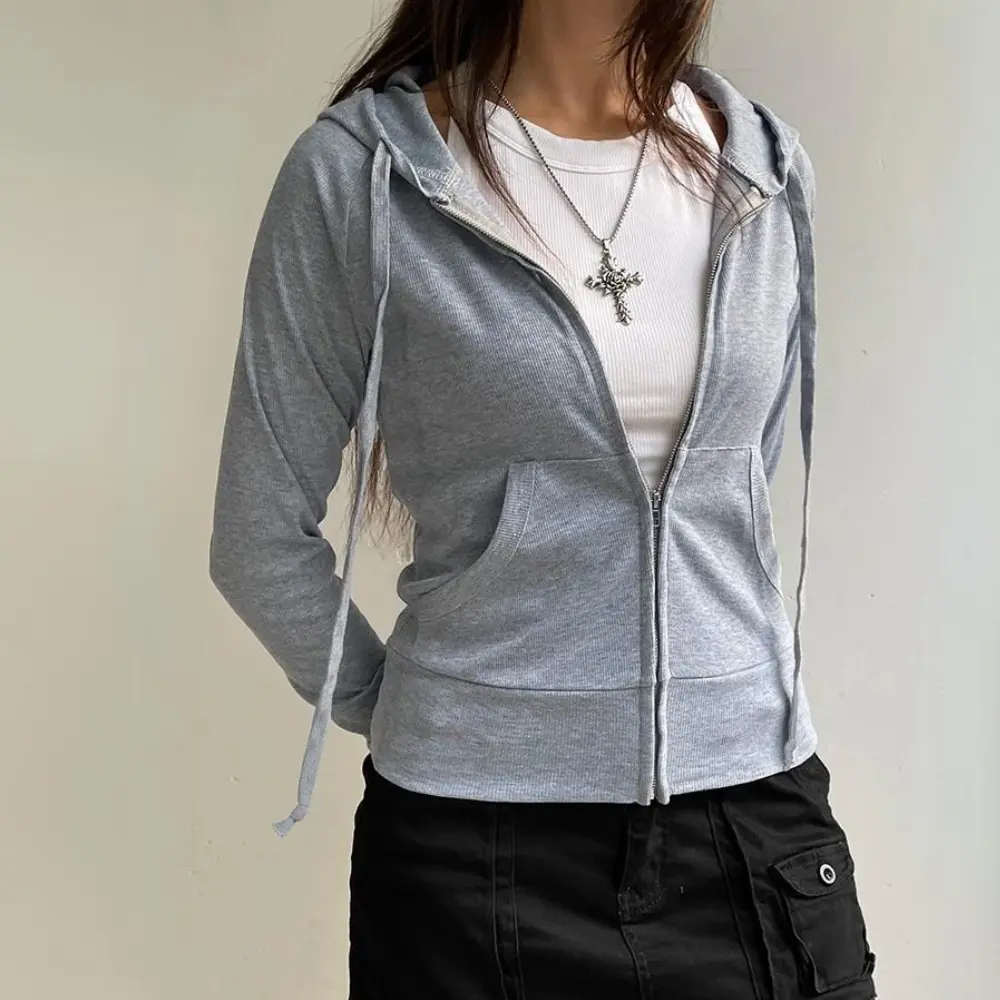 Sweat-shirt élégant Urban Chic fermeture éclair