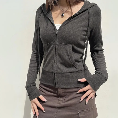 Sweat-shirt élégant Urban Chic fermeture éclair