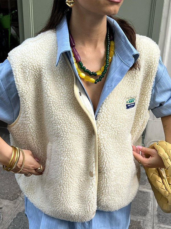 Gilet d'automne femme sans manches confortable