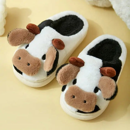 Chaussons en peluche douce en forme d'animaux