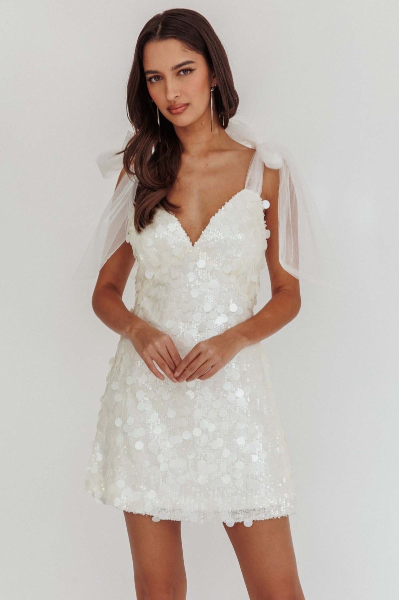 Glitzer Kleid Mini Party Pailletten - IdealeKleiden