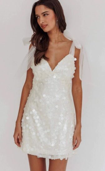 Robe courte à paillettes