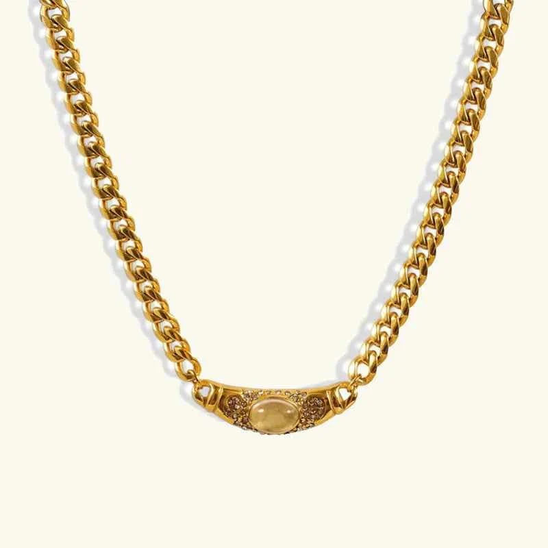Collier pierres précieuses Or 585 Brillant