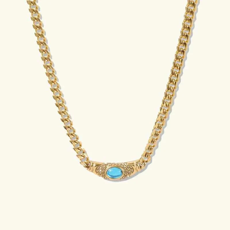 Collier pierres précieuses Or 585 Brillant